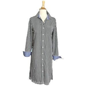 ALEX MILL Wyatt Black & White Gingham Shirt Dress, S
